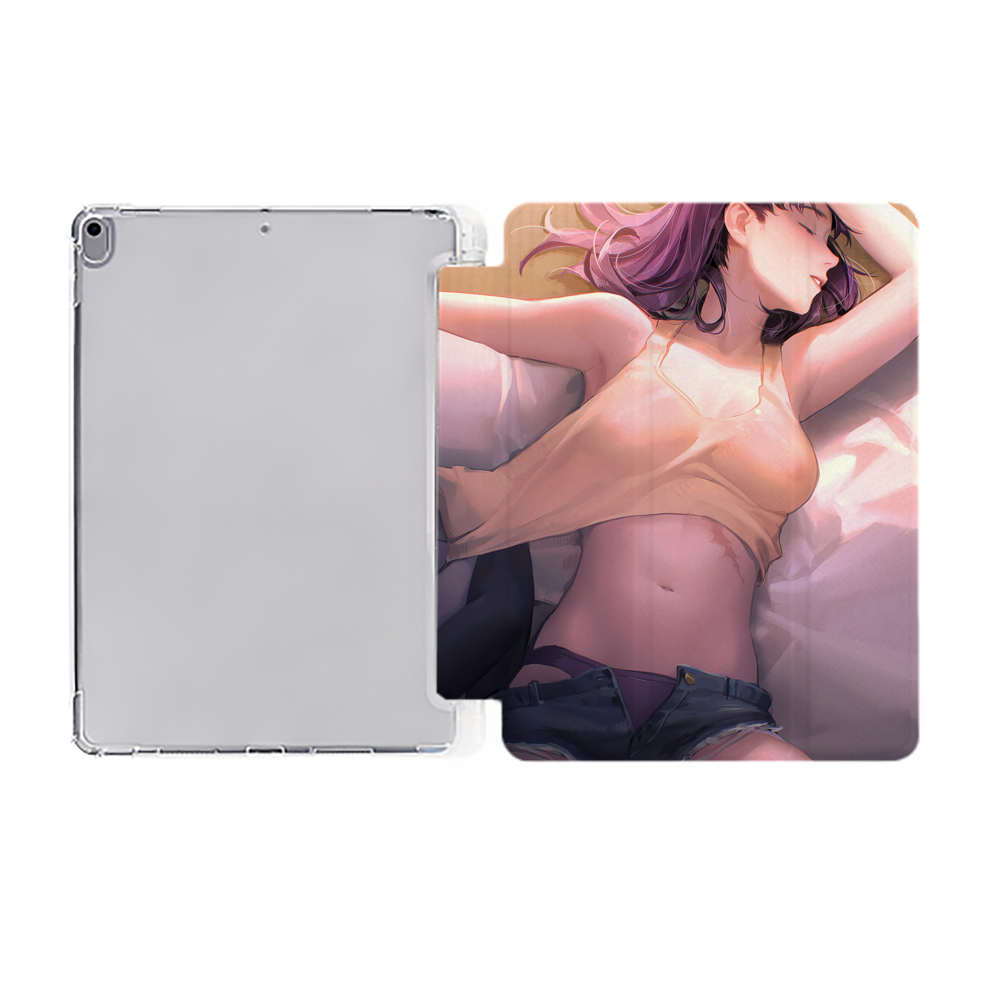 （画像用） EVA 新世紀エヴァンゲリオン IPad ケース ペン収納付き 三つ折りスタンド PUレザー×シリコン 対応機種9.5/10.5/10.9インチ